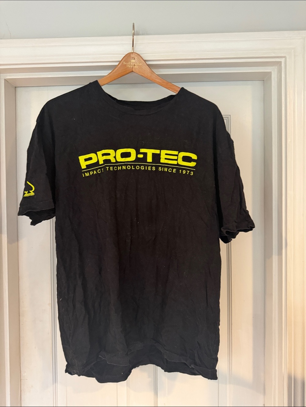 Pro-Tec Black Short Sleeve Graphic Tee with Neon Yellow Logo